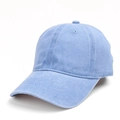 Detailed close-up of light blue washed cotton baseball cap showing texture and stitching - Light Blue