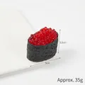 Realistic PVC seaweed sushi keychain with red roe, 5cm x 3.8cm food model accessory - Large Caviar Sushi (Model Only)