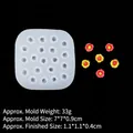 Silicone flower mold for fondant and chocolate with 20 mini camellia shape cavities - 3#B886 / Clear