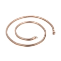 Minimalist round snake chain necklace in rose gold stainless steel with lobster clasp - 3mm / 50cm / Rose Gold