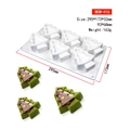 6-cavity Christmas tree silicone mold for mousse cake and handmade candles with dimensions - 6-Cavity Christmas Tree B MCM-416
