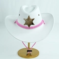 One Size (58cm) White with Pink Rope