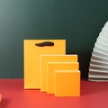 Modern orange gift box set with matching handbag for jewelry in various square sizes - Orange