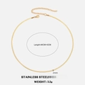 Minimalist 18K gold plated 2mm stainless steel snake chain necklace for women - 40+5CM Length, 2mm Width / Gold