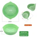 Tappetino in silicone verde per friggitrice ad aria e clip resistenti al calore - Gen 1 Verde 19cm + Guanti