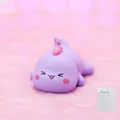 Cute purple dinosaur car ornament with pink fins and PVC transparent gift box - 1C Purple - Prone Position (Generation 1 Mini)