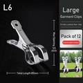12-pack of large stainless steel clothes pegs with 55mm opening and anti-slip grip - Large Hanger Clips【12 Pack】