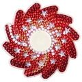 DIY diamond painting fidget spinner toy with star pattern in red and gold crystals - Style TL07
