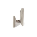 Anello geometrico irregolare a forma di foglia con finitura argento lucido - Aperto Regolabile / Argento