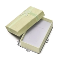 Green jewelry gift box with bow detail showing dimensions 8cm x 5cm x 2.8cm - Light Green Jewelry Set Box (5x8x2.8cm)