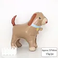 Puppy shaped aluminum foil balloon for kids party decoration, size 55x60cm, brown color - Korean Standing Dog