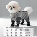 Size chart for deep grey waterproof quilted four-legged warm pet jumpsuit for small dogs - L / Grey Full Wrap (Winter Warm Style)