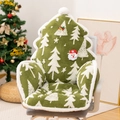 Cuscino per sedia a forma di albero di Natale verde con Babbo Natale per l'ufficio - 55*40*35cm / Stile Albero di Natale Verde