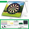 Juego de dardos golf 180cm con alfombra plegable pelotas y palos para exterior - 7888-55A Diana de golf grande