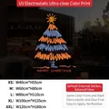 Golden Christmas tree electrostatic window sticker for festive store glass decoration - Small / Sduv-457