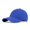 Classic royal blue cotton baseball cap with a six-panel structure and curved brim - Adjustable / Royal Blue