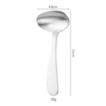 304 stainless steel dessert spoon with square head, dimensions 11x4.6cm and 30g weight - Plain Feeding Spoon