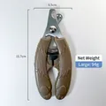 Brown dog nail clippers with cute paw pad design and stainless steel blades - Large / Dark Coffee
