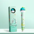 Cartoon dinosaur retractable eraser in mint green with cute top figure and packaging - Little Dinosaur (Green)