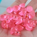 Glow in the dark pink resin ducklings figurines for DIY accessories and car decor - Rose Red
