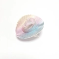 Mini cappello da cowboy rosa olografico con paillettes iridescenti per bottiglie e feste - Puntini Bianchi