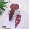 Polvere glitter riflettente per unghie FG33 in rosso bordeaux per manicure - Polvere di Diamante Riflettente FG-33