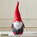 Grande gnomo di Natale telescopico con cappello rosso a punta e lunga barba bianca - Gnomo Retrattile Grande (A410-6) / 75cm