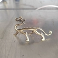 Scultura bruciatore d'incenso a forma di drago in bronzo dal design tradizionale cinese - Drago che Cammina
