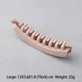 Elegant matte Morandi pink banana hair clip in large size for versatile hair styling - Large / Nude Pink