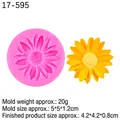 Sonnenblumen-Silikonform in Rosa mit Gänseblümchen-Fertigprodukt, Maße 5x5x1.2cm - 2# Sonnenblume / Rosa