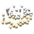 Golden and silver CCB heart-shaped beads with side holes for DIY jewelry making - 100pcs Pack / Multicolor