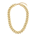 Classic Cuban link necklace in golden stainless steel with lobster clasp and K18 tag - New 13mm Chunky Cuban Link Chain