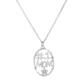 Silver stainless steel #1 MOM necklace with cubic zirconia paving for Mother's Day - Silver No.1 Mom Style (M-289)