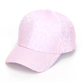 Detail of pink and purple leopard print on kids breathable tie-dye baseball cap fabric - 52-54cm / 15# Pink Leopard
