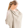 Breathable pure cotton nursing cover for breastfeeding mothers, soft outdoor baby feeding shawl. - Muslin Iron Buckle Style / 70*100cm / Khaki