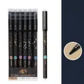 Set of 12 black 0.5mm erasable gel pens featuring unique 12 zodiac constellation designs - Constellation Series - Black (12Pcs) / 0.5mm