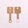 Kraft paper jewelry tags with Handmade with love print for hair ties and rings - Brown