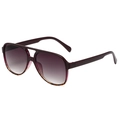 Retro pilot sunglasses featuring dark burgundy frames with tortoiseshell and purple lenses - Maroon Leopard Print Green Grey Gradient
