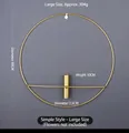 Golden 40cm circular iron wall-mounted flower vase with minimalist geometric design - Large Circular/Thickened / Gold