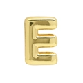 18k gold bubble letter E charm with metallic luster for DIY alphabet watch band bracelet - Gold Letter-E