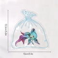 Rainbow suncatcher goldfish glass sticker with size dimensions 13.3 cm by 13 cm - RPS103: Blue Goldfish Bag