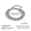 Tabella taglie dettagliata per bracciale e collana geometrici in acciaio inossidabile - Bracciale Argento (YYB025010-P)