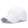 Cappellino da baseball bianco con ricamo nero e trama in rete traspirante - Regolabile / Bianco