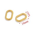Conector ovalado de acero inoxidable dorado 19mm para creación de joyas DIY - Estilo Ovalado Liso / Dorado