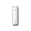 Portable white kitten-themed handheld folding fan with cat ears and minimalist design - White