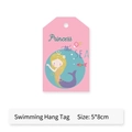 Pink Mermaid Princess gift tag for wrapping paper with sea world illustration 5x8cm - Mermaid Gift Tag 1 / 5*8cm