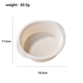 Stampo da forno ovale in silicone beige misura 17,5x19,5 cm e pesa circa 82,5 grammi - Piccolo Rotondo (Bianco)