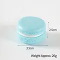 Sky blue macaron cookie prop with white filling, size 3.5cm wide and 2.5cm high - PVC / Macaron Blue