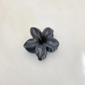 Dark grey plumeria hair claw clip made of resin for elegant vacation hairstyles - Medium Approx 6x5x3.8cm / Dark Gray