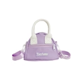 Minibolso bandolera morado para niños con asas blancas y correa ajustable para niños - Morado